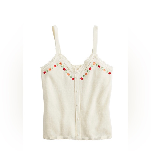 LC Lauren Conrad embroidered sweater tank 🌸🌼 - Picture 2 of 6